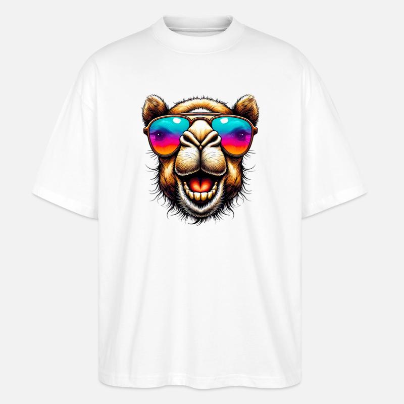 Kamel - Stanley/Stella Oversized Unisex Bio T-Shirt Blaster 2.0 - Weiß