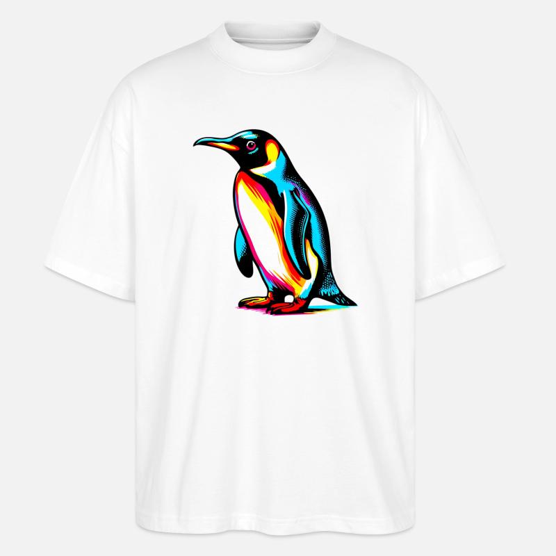 Pingouin - T-shirt bio Blaster 2.0 coupe oversize Stanley/Stella Unisexe - blanc