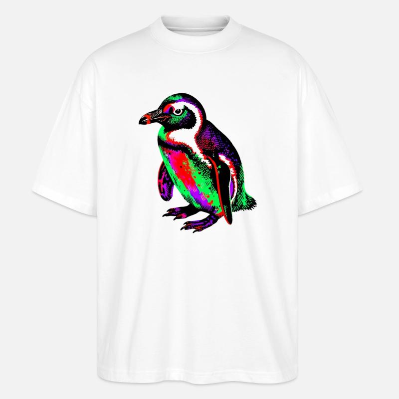 Pingouin - T-shirt bio Blaster 2.0 coupe oversize Stanley/Stella Unisexe - blanc