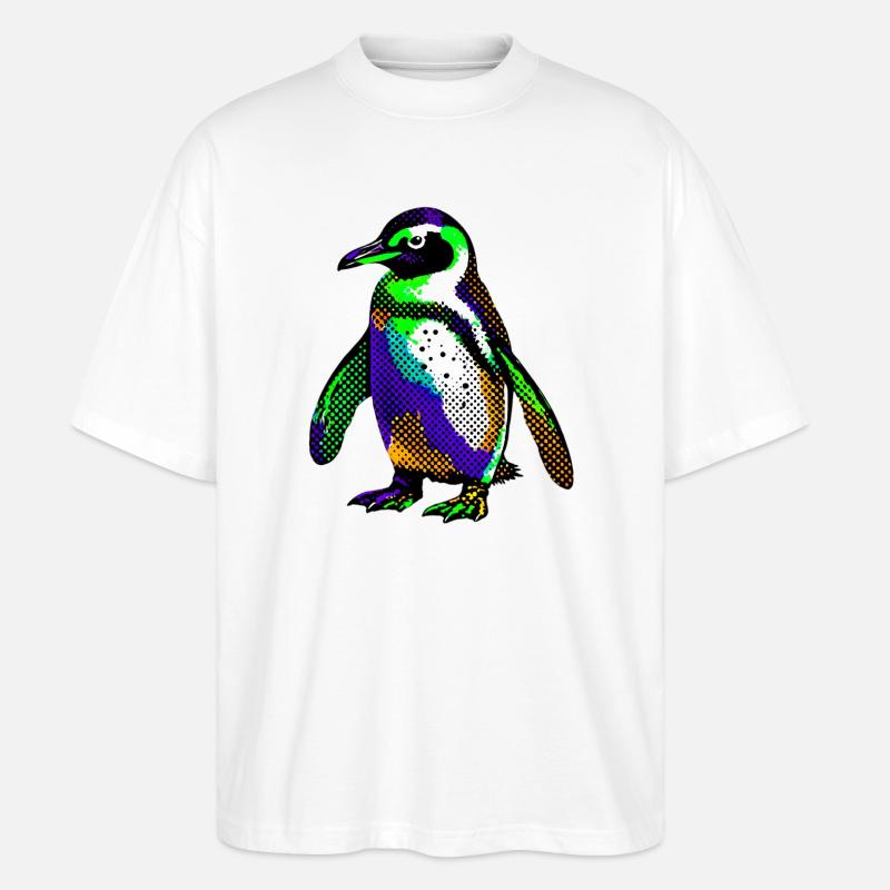 Penguin - Stanley/Stella Oversized Unisex Organic T-shirt Blaster 2.0 - white