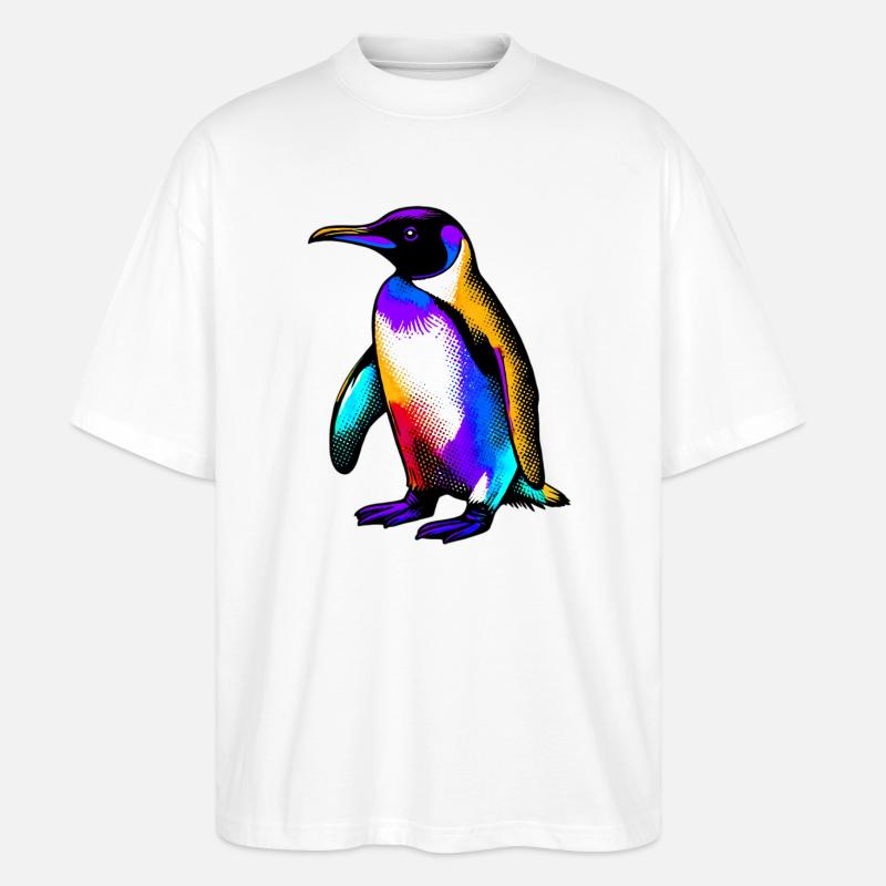 Pingouin - T-shirt bio Blaster 2.0 coupe oversize Stanley/Stella Unisexe - blanc
