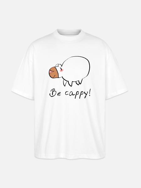 Don't worry - be cappy - Stanley/Stella Oversized Unisex Organic T-shirt Blaster 2.0 - white