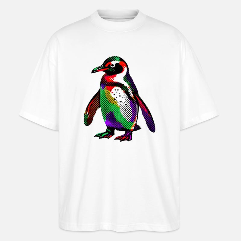 Pinguin - Stanley/Stella Oversized Unisex Bio T-Shirt Blaster 2.0 - Weiß