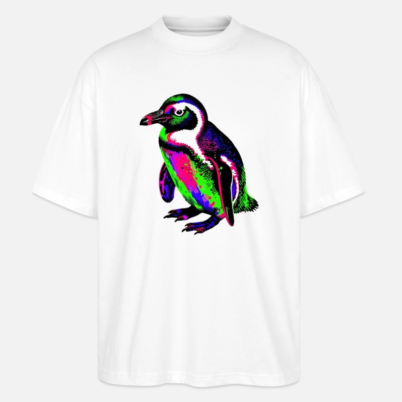 Pinguin - Stanley/Stella Oversized Unisex Bio T-Shirt Blaster 2.0 - Weiß