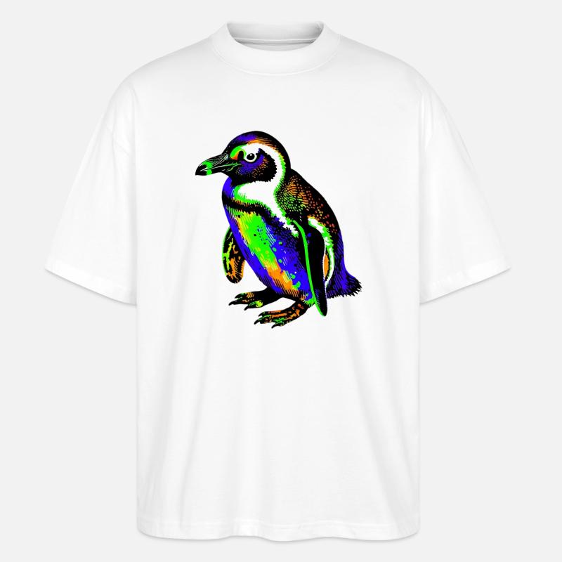 Pinguin - Stanley/Stella Oversized Unisex Bio T-Shirt Blaster 2.0 - Weiß