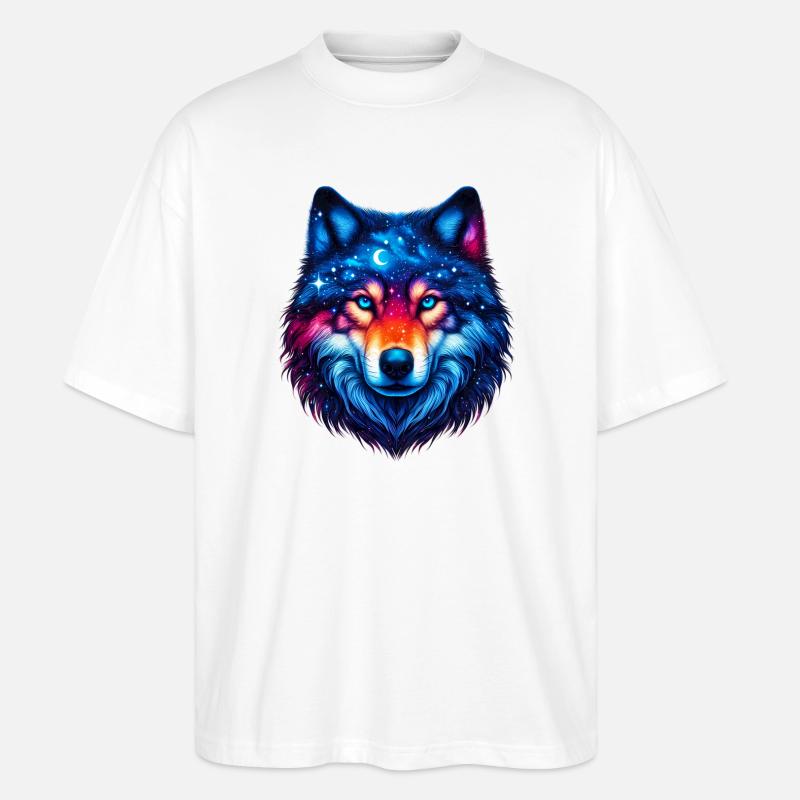 Wolf - Stanley/Stella Oversized Unisex Bio T-Shirt Blaster 2.0 - Weiß