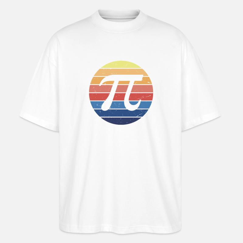 Math Pi Rétro - T-shirt bio Blaster 2.0 coupe oversize Stanley/Stella Unisexe - blanc