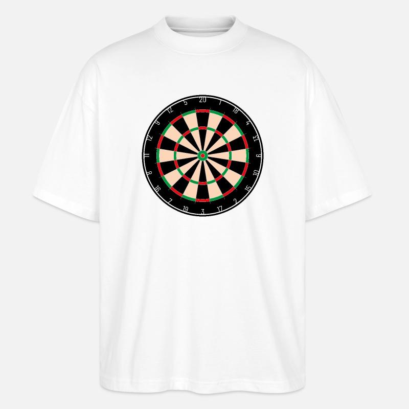 Dartscheibe klassisch Darts - Stanley/Stella Oversized Unisex Bio T-Shirt Blaster 2.0 - Weiß