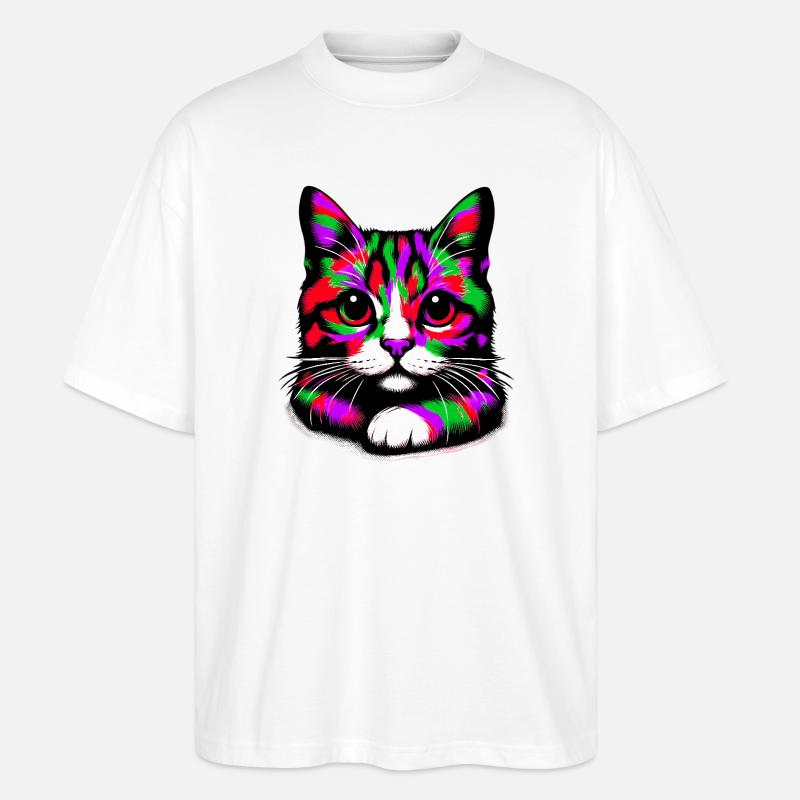 Chat - T-shirt bio Blaster 2.0 coupe oversize Stanley/Stella Unisexe - blanc
