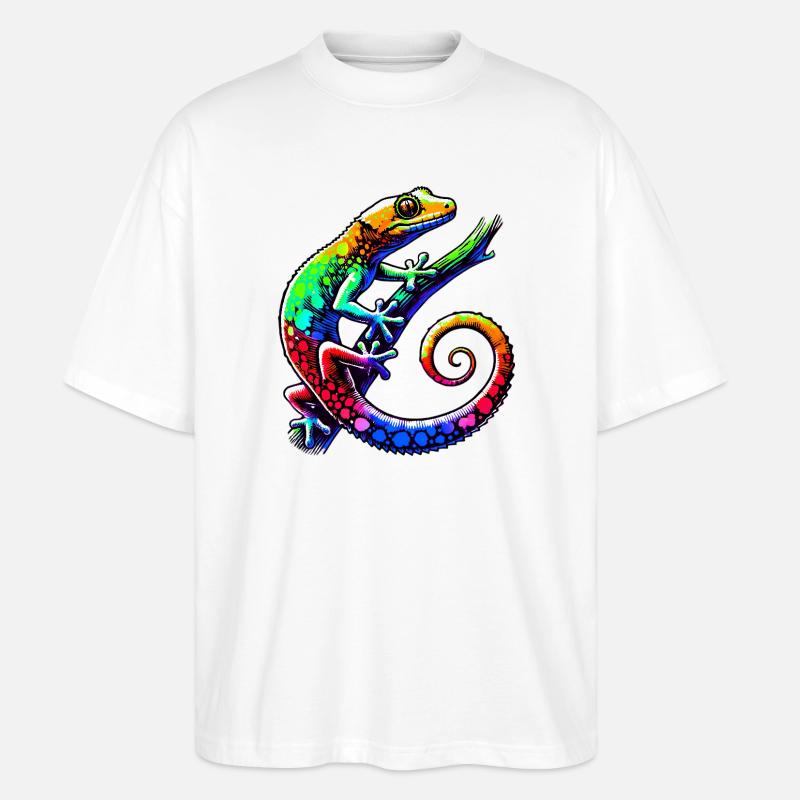 Gecko - T-shirt bio Blaster 2.0 coupe oversize Stanley/Stella Unisexe - blanc
