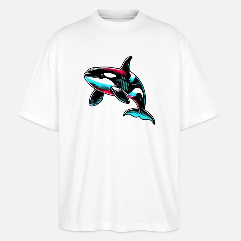 Schwertwal - Stanley/Stella Oversized Unisex Bio T-Shirt Blaster 2.0 - Weiß