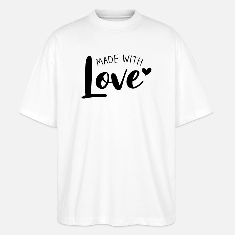 Made With Love - Stanley/Stella Oversized Unisex Bio T-Shirt Blaster 2.0 - Weiß