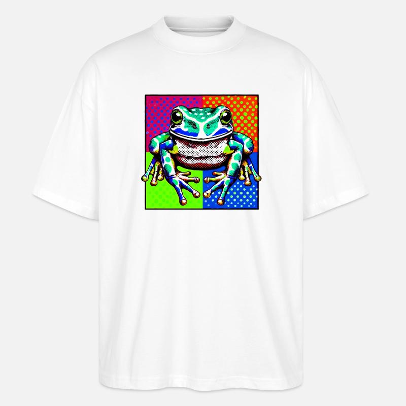 Frosch - Stanley/Stella Oversized Unisex Bio T-Shirt Blaster 2.0 - Weiß
