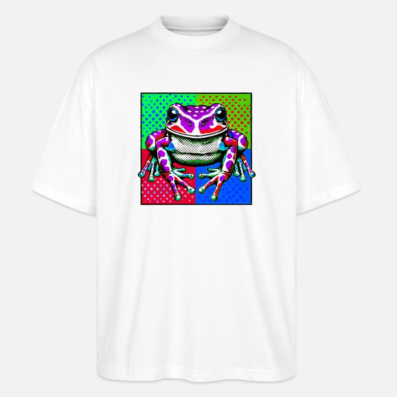 Frosch - Stanley/Stella Oversized Unisex Bio T-Shirt Blaster 2.0 - Weiß
