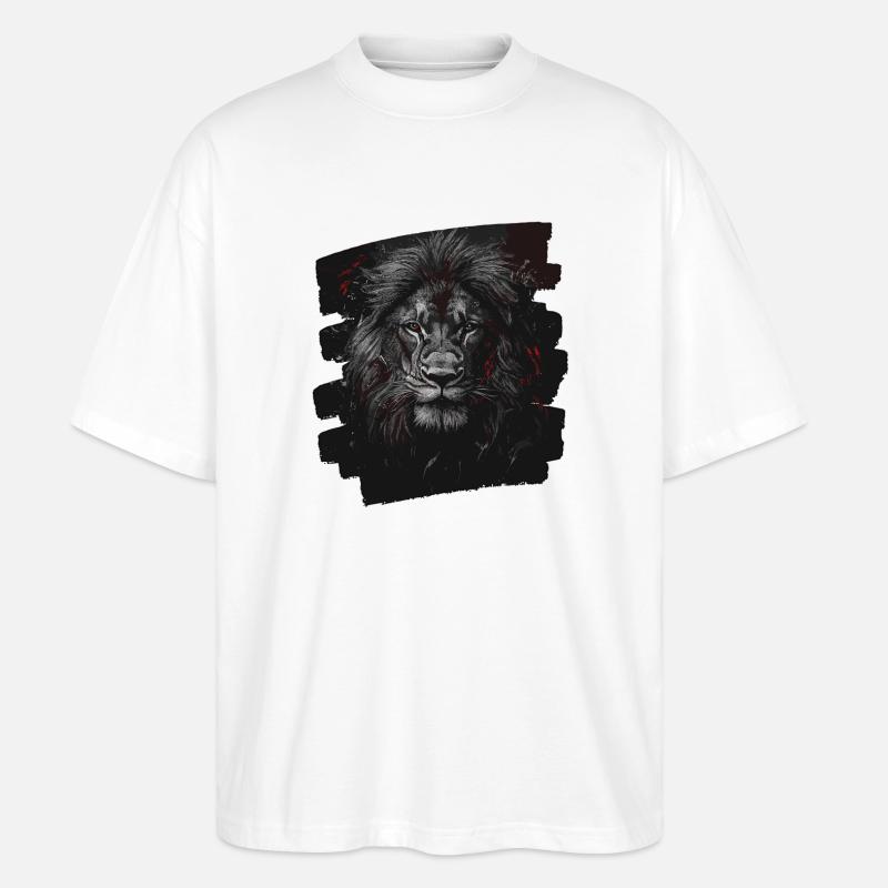 Löwe Retro - Stanley/Stella Oversized Unisex Bio T-Shirt Blaster 2.0 - Weiß