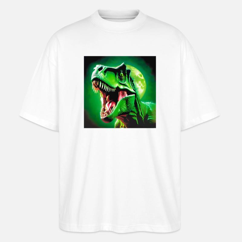 T-Rex, Vorgeschichte, T-Rex - Stanley/Stella Oversized Unisex Bio T-Shirt Blaster 2.0 - Weiß