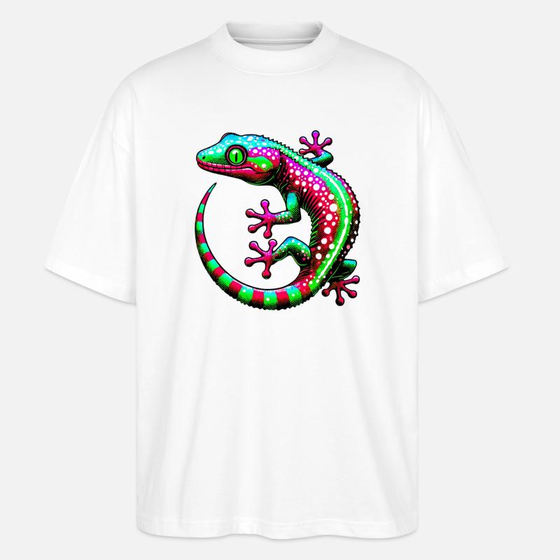 Gecko - Stanley/Stella Oversized Unisex Bio T-Shirt Blaster 2.0 - Weiß