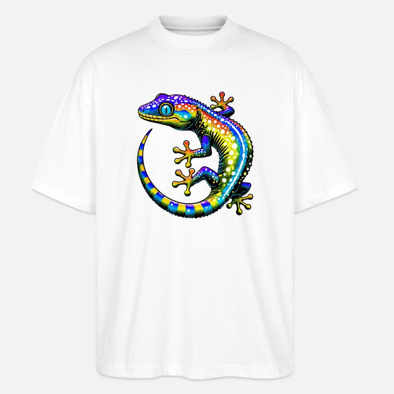 Gecko - Stanley/Stella Oversized Unisex Bio T-Shirt Blaster 2.0 - Weiß