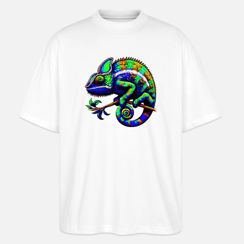 Chamäleon - Stanley/Stella Oversized Unisex Bio T-Shirt Blaster 2.0 - Weiß