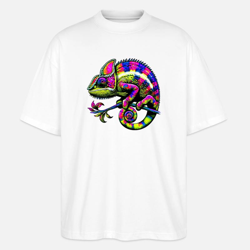 Chamäleon - Stanley/Stella Oversized Unisex Bio T-Shirt Blaster 2.0 - Weiß