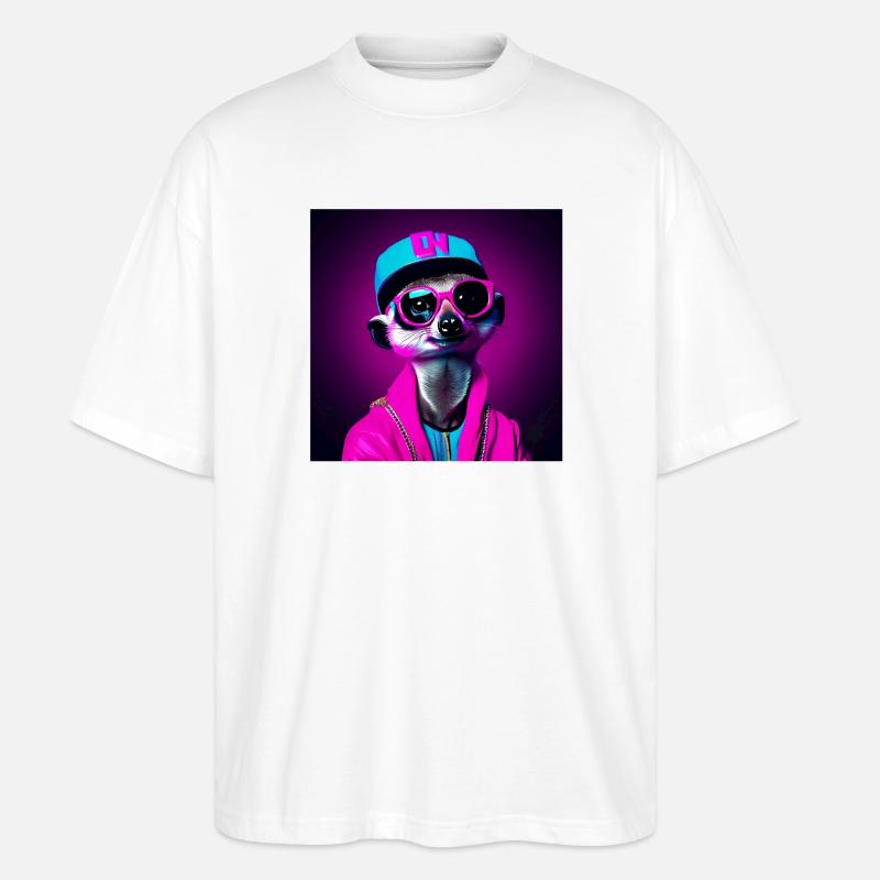 suricate, suricate humour, suricate rigolo - T-shirt bio Blaster 2.0 coupe oversize Stanley/Stella Unisexe - blanc