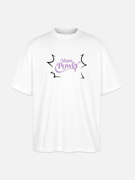 Mom power - Stanley/Stella Oversized Unisex Organic T-shirt Blaster 2.0 - white