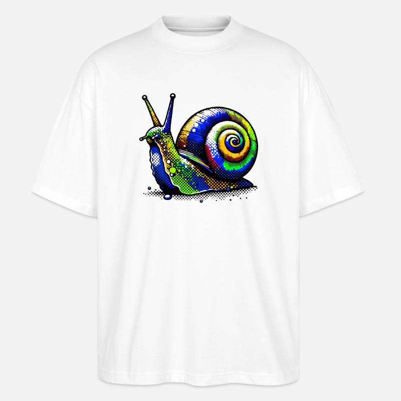 Schnecke - Stanley/Stella Oversized Unisex Bio T-Shirt Blaster 2.0 - Weiß
