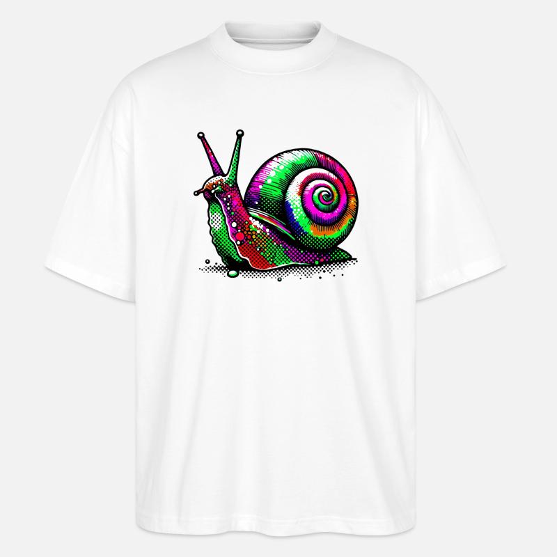 Escargot - T-shirt bio Blaster 2.0 coupe oversize Stanley/Stella Unisexe - blanc