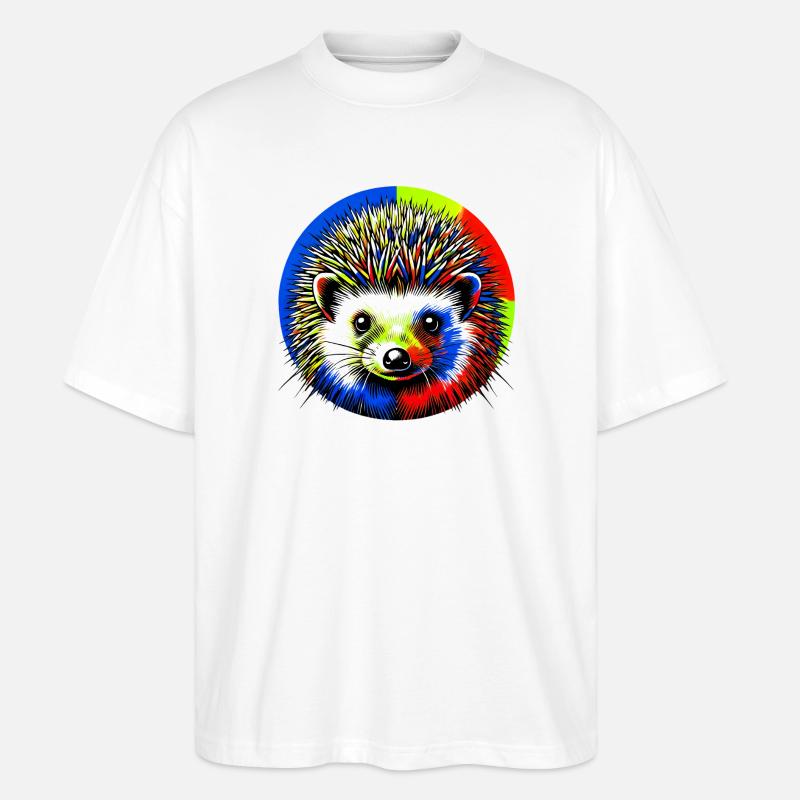 Igel - Stanley/Stella Oversized Unisex Bio T-Shirt Blaster 2.0 - Weiß