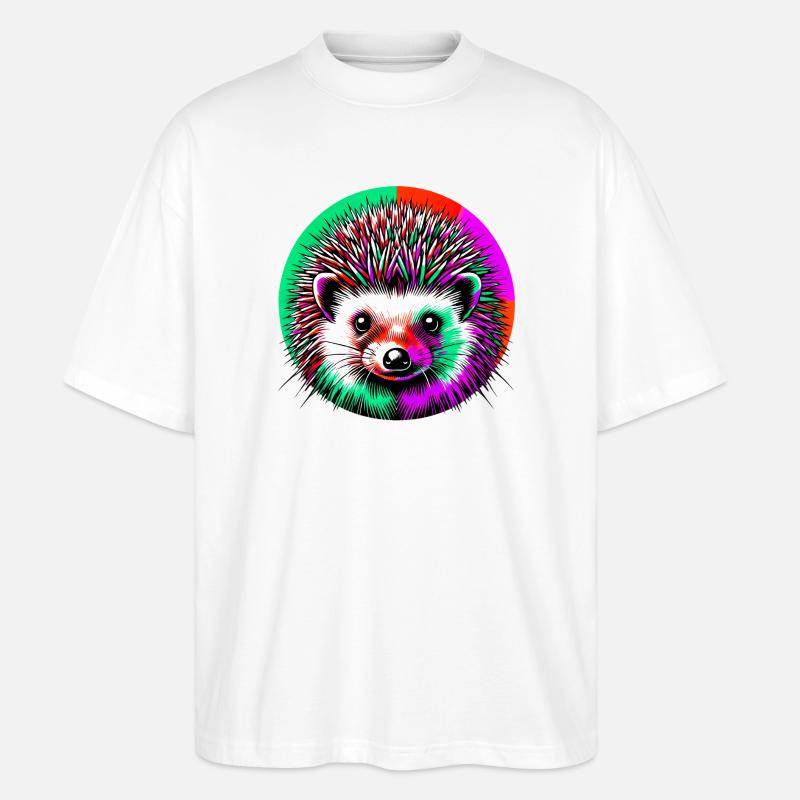 Hérisson - T-shirt bio Blaster 2.0 coupe oversize Stanley/Stella Unisexe - blanc