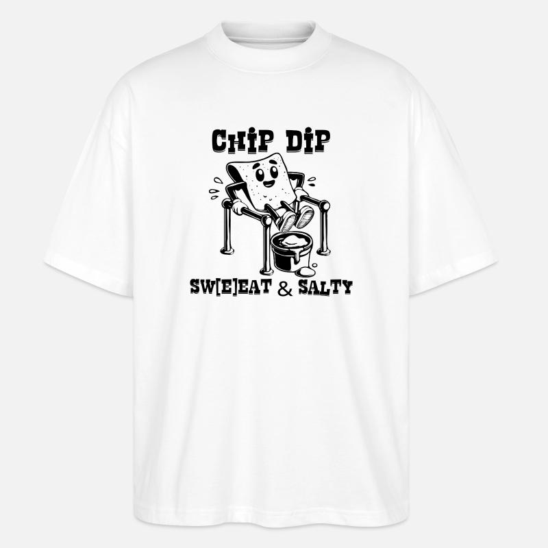ChipsDip_BW - Stanley/Stella Oversized Unisex Bio T-Shirt Blaster 2.0 - Weiß