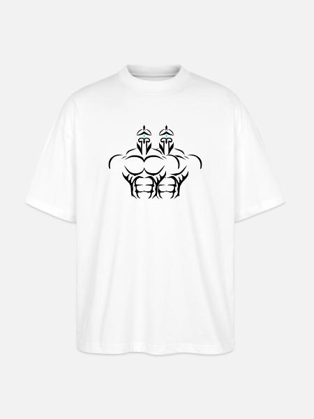 Alpha Twins Deluxe - Stanley/Stella Oversized Unisex Bio T-Shirt Blaster 2.0 - Weiß