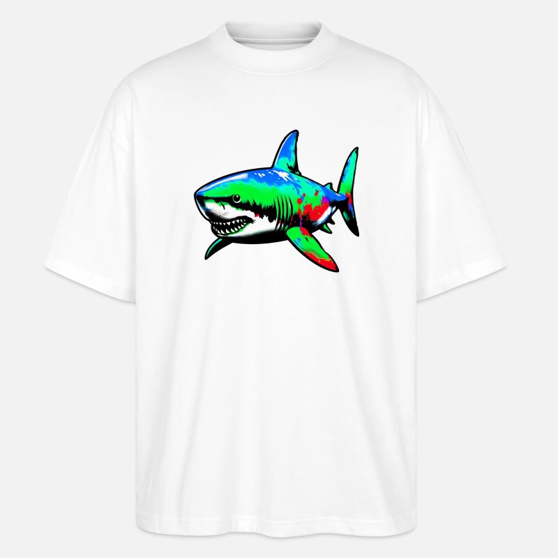 Hai - Stanley/Stella Oversized Unisex Bio T-Shirt Blaster 2.0 - Weiß