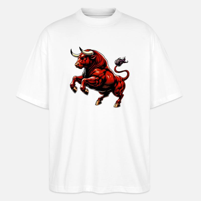 Stier - Stanley/Stella Oversized Unisex Bio T-Shirt Blaster 2.0 - Weiß
