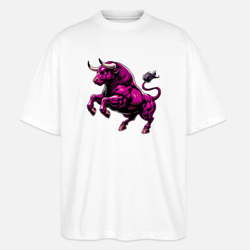 Stier - Stanley/Stella Oversized Unisex Bio T-Shirt Blaster 2.0 - Weiß