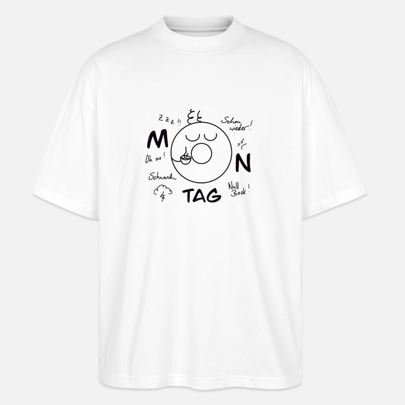 Blues du lundi - T-shirt bio Blaster 2.0 coupe oversize Stanley/Stella Unisexe - blanc