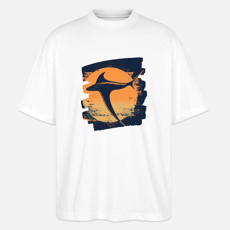Manta Rochen Retro - Stanley/Stella Oversized Unisex Bio T-Shirt Blaster 2.0 - Weiß