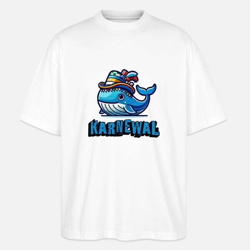 Unterwegs im Karneval als Karnewal - Stanley/Stella Oversized Unisex Bio T-Shirt Blaster 2.0 - Weiß