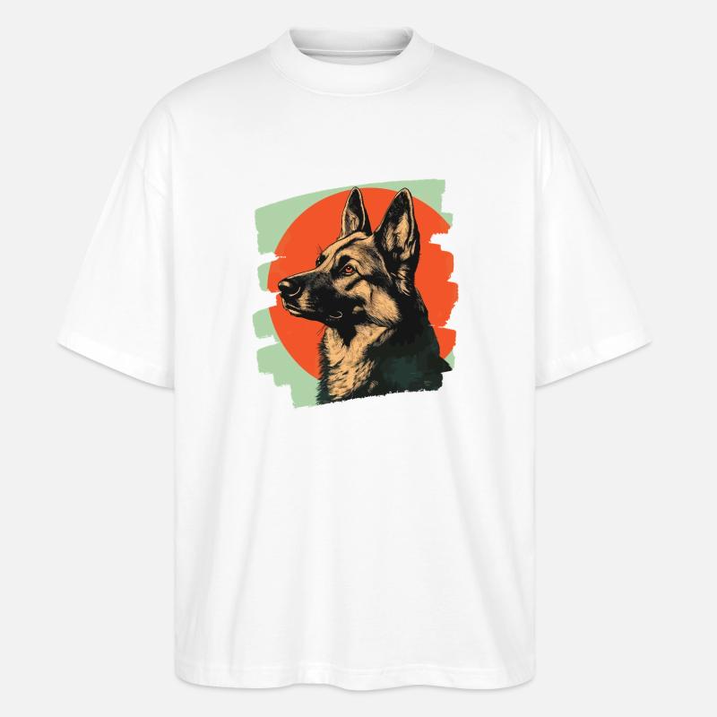 Chien de berger - T-shirt bio Blaster 2.0 coupe oversize Stanley/Stella Unisexe - blanc