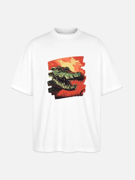 Crocodile - T-shirt bio Blaster 2.0 coupe oversize Stanley/Stella Unisexe - blanc