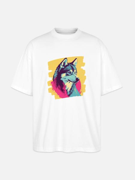 Husky - Stanley/Stella Oversized Unisex Organic T-shirt Blaster 2.0 - white