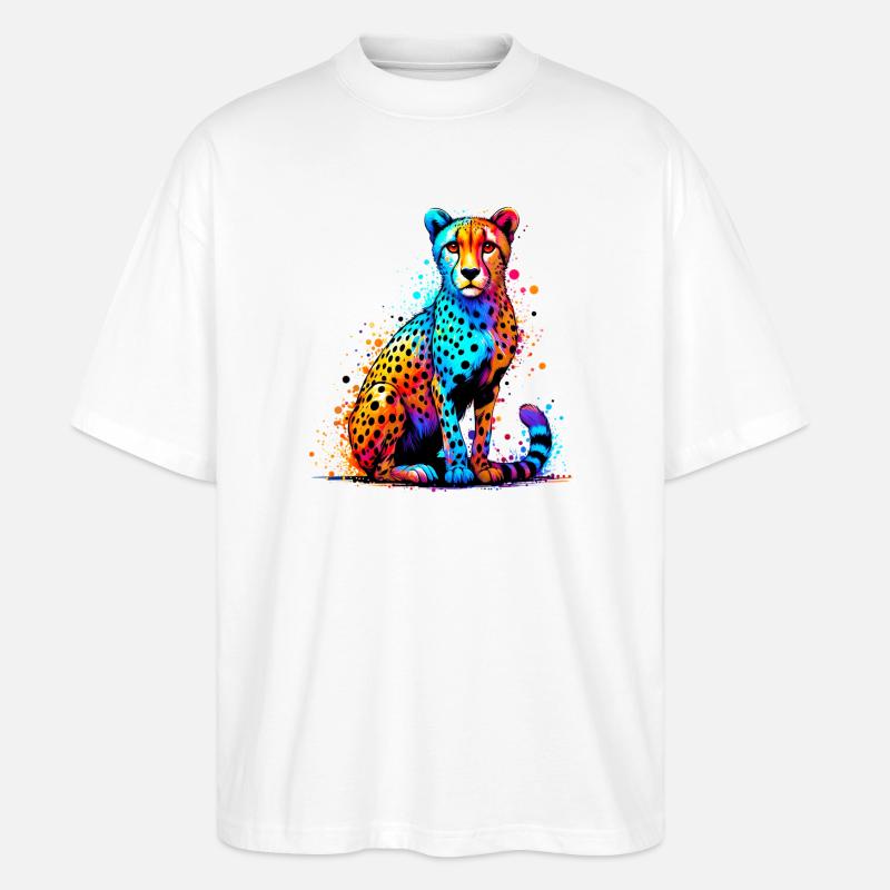 Gepard - Stanley/Stella Oversized Unisex Bio T-Shirt Blaster 2.0 - Weiß