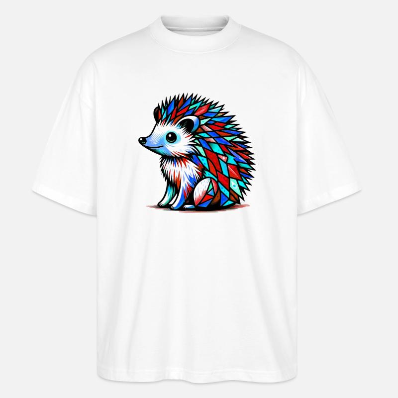 Igel - Stanley/Stella Oversized Unisex Bio T-Shirt Blaster 2.0 - Weiß