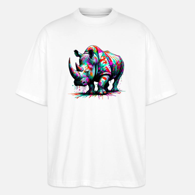 Nashorn - Stanley/Stella Oversized Unisex Bio T-Shirt Blaster 2.0 - Weiß