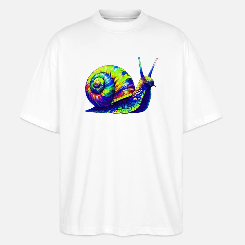 Schnecke - Stanley/Stella Oversized Unisex Bio T-Shirt Blaster 2.0 - Weiß