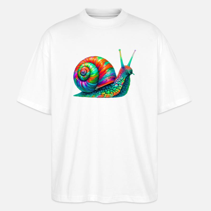 Schnecke - Stanley/Stella Oversized Unisex Bio T-Shirt Blaster 2.0 - Weiß