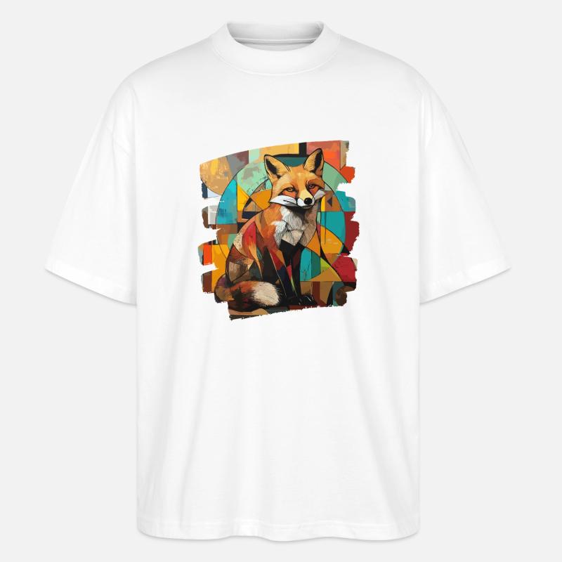 Fox - Stanley/Stella Oversized Unisex Organic T-shirt Blaster 2.0 - white