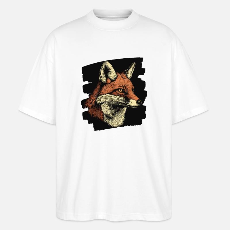 Fox - Stanley/Stella Oversized Unisex Organic T-shirt Blaster 2.0 - white