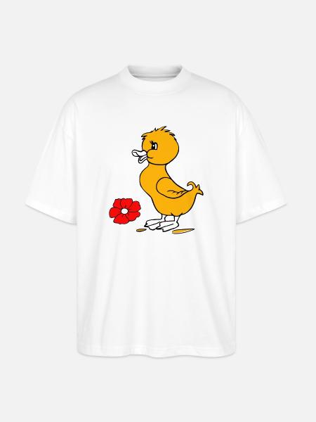 Easter chicks Happy Easter - Stanley/Stella Oversized Unisex Organic T-shirt Blaster 2.0 - white