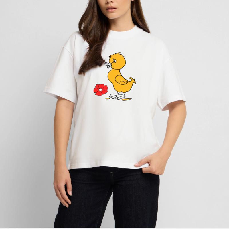 Easter chicks Happy Easter Stanley/Stella Oversized Unisex Organic T-shirt Blaster 2.0